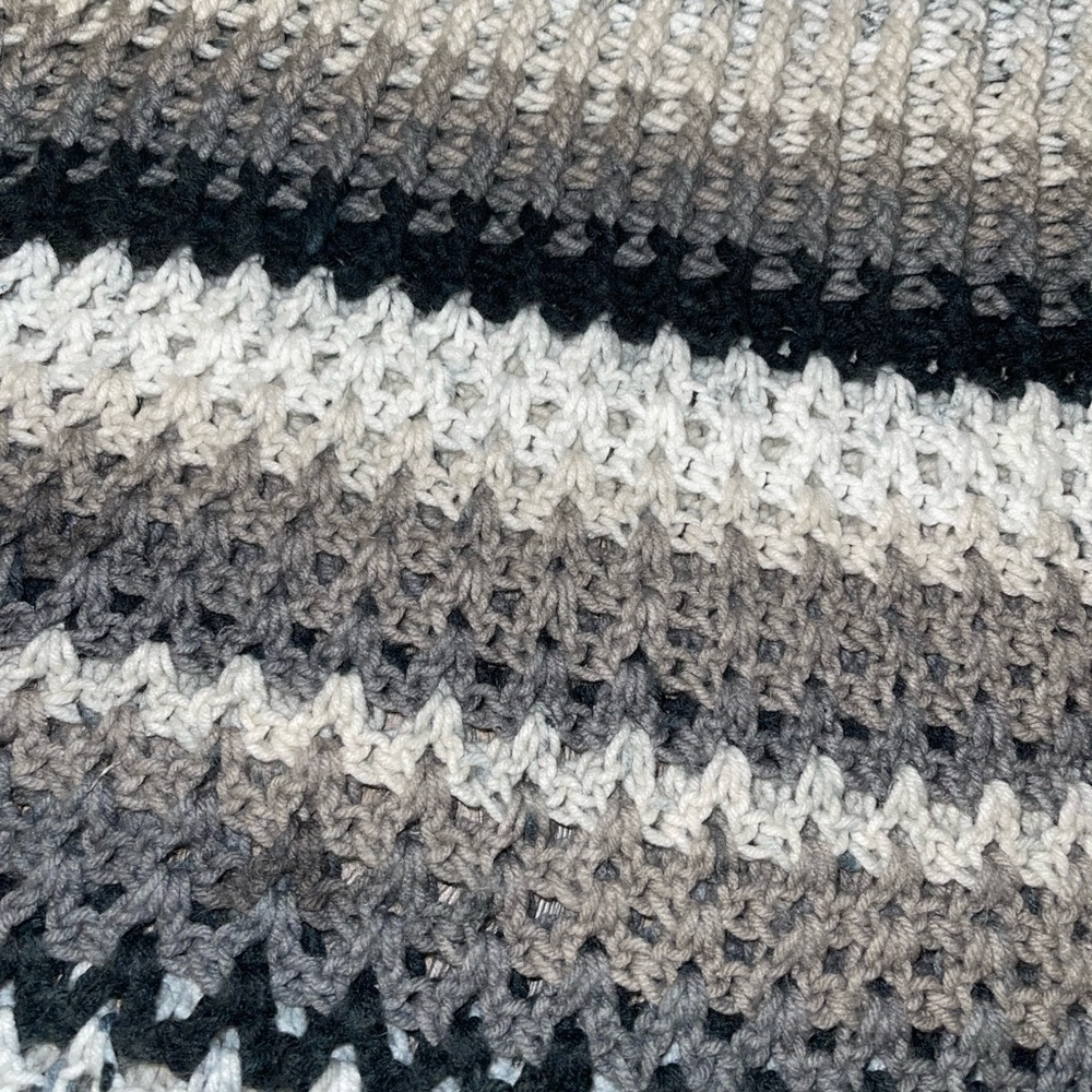 Crochet Granny Afghan Cape Poncho - Picture 7 of 11